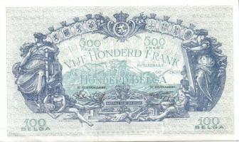 Belgium 1943.10.11. 500Fr/100B (3x) egymásutáni sorszámmal T:I-