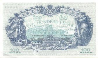 Belgium 1943.10.11. 500Fr/100B (3x) egymásutáni sorszámmal T:I-