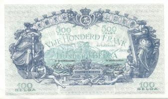 Belgium 1943.10.11. 500Fr/100B (3x) egymásutáni sorszámmal T:I-