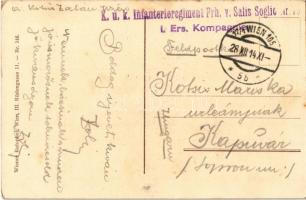 1914 Neujahrgruss! / Első világháborús újévi katonai üdvözlet / WWI K.u.k. military New Year greetin...