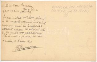 1928 Gyergyóremete, Remetea; Centrul, Cooperativa de Credit, Casele Melik, Primara / Központ, hitels...
