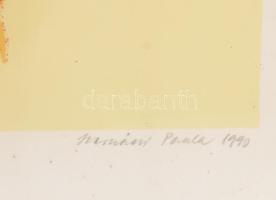 Hernádi Paula (1947-): Orchidea II. Szitanyomat, papír, jelzett, számozott (5/50). 24x20,5 cm. Üvege...