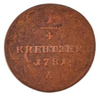 Ausztria 1781A 1/4kr Cu "II. József" T:F
Austria 1781A 1/4 Kreuzer Cu "Joseph II&quo...