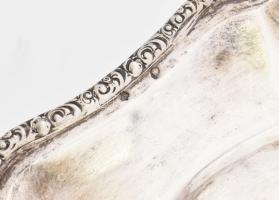 Ezüst (Ag) tálca. Dianás jelzéssel, mesterjeggyel. 40x28 cm 597 g