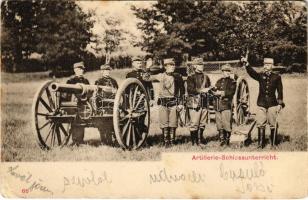 1907 K.u.K. Artillerie-Schiessenunterricht / Osztrák-magyar tüzérségi gyakorlat / Austro-Hungarian military, artillery shooting practice (Rb)