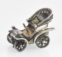 Ezüst(Ag) miniatűr autó, jelzés nélkül, 2,5×2 cm, nettó: 21,7 g
