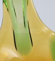 Kaspar német ólomkristály kínáló tál. Anyagában színezett, jelzett, hibátlan 30x21 cm