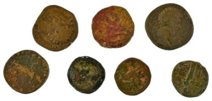 Római Birodalom 7db bronz Sestertius, Dupondius és As érmékből álló tétel, közte hamisak is! T:F,VG ...