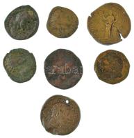 Római Birodalom 7db bronz Sestertius, Dupondius és As érmékből álló tétel, közte hamisak is! T:F,VG Roman Empire 7pcs bronze Sestertius, Dupondius and As coin lot, between them fakes! C:F,VG