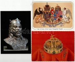 21 db MODERN magyar motívum képeslap: koronaékszerek / 21 modern Hungarian motive postcards. Crown j...