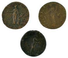 Római Birodalom / Róma / Marcus Aurelius ~140-180. As bronz (3db) T:VF,F Roman Empire / Rome / Marcu...