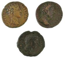 Római Birodalom / Róma / Marcus Aurelius ~140-180. As bronz (3db) T:VF,F Roman Empire / Rome / Marcus Aurelius ~140-180. As bronze (3pcs) C:VF,F