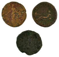 Római Birodalom / Róma / Marcus Aurelius ~140-180. As bronz (3db) T:VF,F Roman Empire / Rome / Marcu...