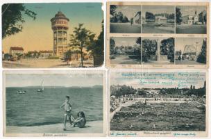 21 db RÉGI magyar város képeslap vegyes minőségben / 21 pre-1945 Hungarian town-view postcards in mixed quality