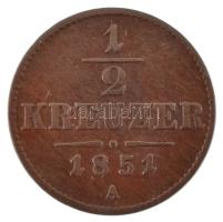 Ausztria 1851A 1/2kr Cu T:AU,XF
Austria 1851A 1/2 Kreuzer Cu C:AU,XF
Krause KM#2181