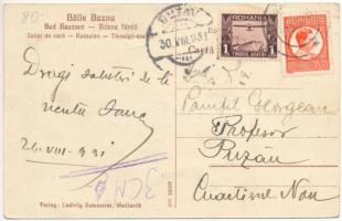 1931 Báznafürdő, Bad Baassen, Baile Bazna; Salon de cura / Kursalon / Társalgó szalon / lounge (EK)