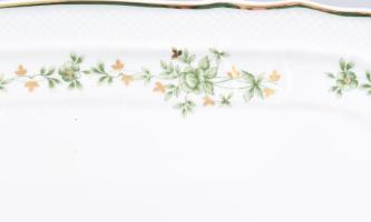 Hollóházi Erika mintás szendvicses készlet. Egy tányér hiánnyal, jelzett, hibátlan