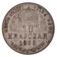 1869KB 10kr Ag "Magyar Királyi Váltó Pénz" T:VF patina Adamo M10.1