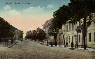 Lomza square with post office