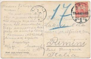 Arad, Zsidó templom, zsinagóga, belső. Pichler Sándor kiadása / synagogue, interior (kopott sarkak /...