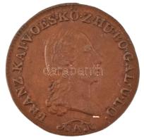 Ausztria 1812A 1/4kr Cu "I. Ferenc" T:AU apró repedés Austria 1812A 1/4 Kreuzer Cu "Francis I" C:AU small crack Krause KM#2106