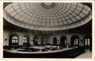 Kassa, Kosice; Felvidéki Kereskedelmi Bank pénztárterme, belső / bank interior