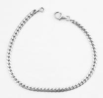Ezüst(Ag) karkötő, jelzett, h: 19 cm, nettó: 5,28 g