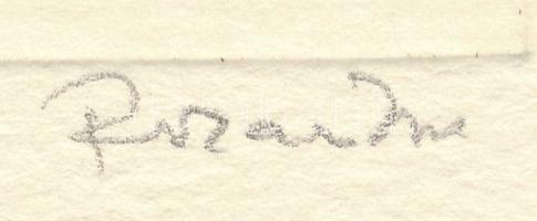 Rozanits Tibor (1931-): Divo claudio. Rézkarc, papír, jelzett. 11,5x9,5 cm