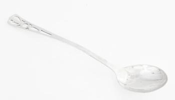 Ezüst(Ag) díszkanál, jelzett, h: 13,5 cm, nettó: 13,2 g
