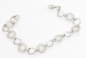 Ezüst(Ag) karkötő, jelzett, h: 17,5 cm, nettó: 5,8 g