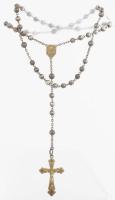 Ezüst(Ag) rózsafüzér, jelzés nélkül, nettó: 19,1 g