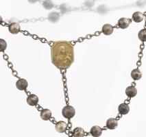 Ezüst(Ag) rózsafüzér, jelzés nélkül, nettó: 19,1 g