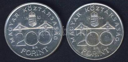 1993-94. 200Ft Ag "MNB" + "Deák" T:BU,2