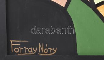 Forray Nóry (1968-): Arcok. Akril, vászon, jelezve balra lent. Fakeretben. 50x70 cm