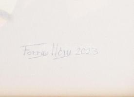 Forray Nóry (1968-): Arcok. Akril, vászon, jelezve balra lent. Fakeretben. 50x70 cm