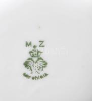 MZ Altrohlau Ferenc József arcképével díszített pohár, trikolorral festett, jelzett, kopással, m: 9,...