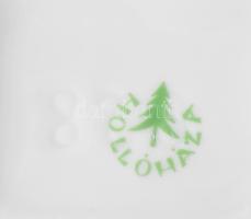 Hollóházi retro mintás kisváza, jelzett, hibátlan, 5,5x4,5x5,5 cm