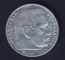 Német 3. Birodalom 1937F 2M Ag "Hindenburg" T:3 kis ph.