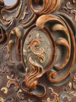 WS&S Wilhelm Schiller and Sohn (1850-1914): Neorokokó fali posztamens pár. Jelzett, sérülésekkel...