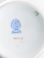 Herendi zöld Apponyi mintás szálváza, jelzett, hibátlan, m: 19 cm