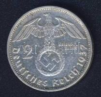 Német 3. Birodalom 1937F 2M Ag "Hindenburg" T:3 kis ph