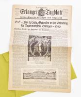 1936 Erlangen 250 éves régi metszetmásolatokat tartalmazó mappa 32x24 cm