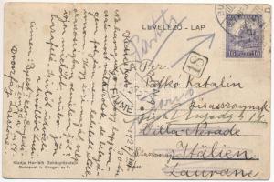 1927 Budapest I. Déli vasút érkezési oldal, Alkotás utca, autó és lovaskocsi (szakadás / tear)