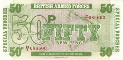 Nagy-Britannia/katonai kiadások 1948-62. 5p, 10p, 50p, 1Ł (3x) klf, 5Ł T:I Összesen 7klf db!