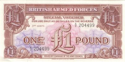 Nagy-Britannia/katonai kiadások 1948-62. 5p, 10p, 50p, 1Ł (3x) klf, 5Ł T:I Összesen 7klf db!