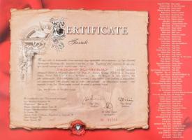 1997 Az Ezredforduló egri bikavére az államlapítás tiszteletére. Bontatlan palack vörösbor, kitöltet...