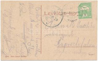 1912 Körösladány, Gróf Merán uradalmi kastély park részlete. Klein Sámuel 2944. (W.L. ?)