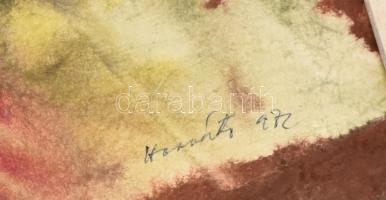 Horváth János (1944-2021): Víztükör, 1972. Akvarell, papír, jelezve jobra lent. Paszpartuban. Szerep...