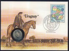 Uruguay 1980. 1NP érmés, bélyeges borítékon, alkalmi bélyegzővel T:1 Ismertetővel!