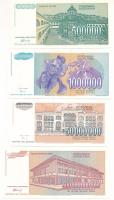 Jugoszlávia 1993. 500.000D + 1.000.000D + 50.000.000D + 500.000.000.000D mind pótkiadás "ZA&quo...